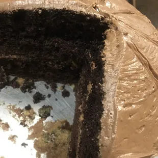 Chocolate Lovers......a dream come true. Our homemade Chocolate Cake with Chocolate Icing!