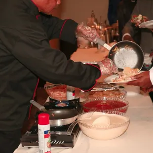 Catered Pasta Bar in Denver Colorado for over 200 people that waited to be served with love by our Chef Vegas Vance!