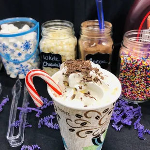 Jenny went for it all, with shaved chocolate on top!