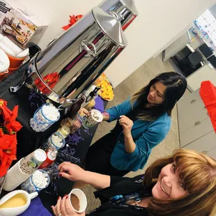 Christina and Jenny are having a blast making their choices!