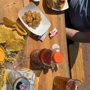 a table full of food