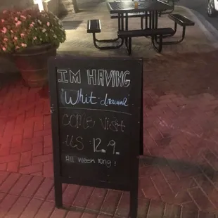 This sign can be updated for promotions.