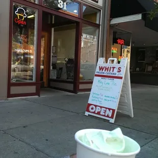 Key lime frozen custard shared with the best husband in the world