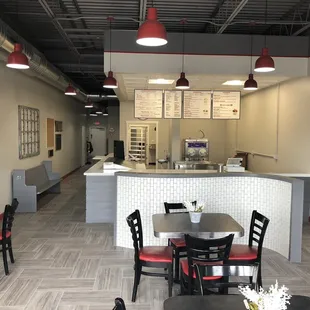 the inside of a restaurant