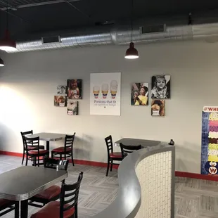 the inside of a restaurant