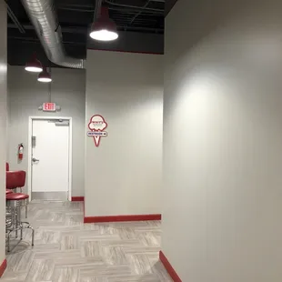 a hallway in a building
