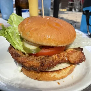 Pork tenderloin sandwich