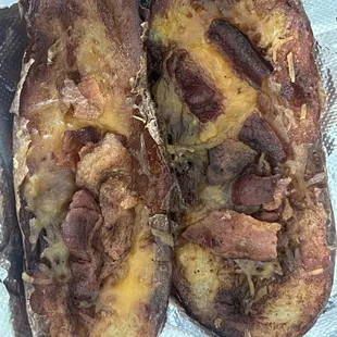 Loaded Baked Potato Skins - BURNED