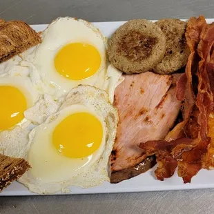 Hungry Man Breakfast Plate - eggs cooked your way