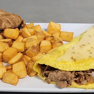 Philly Omelet Breakfast