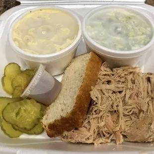 Turkey with Potato Salad and Coleslaw and....CornLight (?)