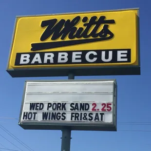 a sign for a restaurant