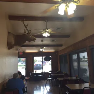 a man sitting in a restaurant