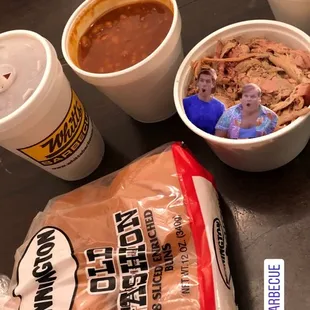 a bag of bbq and a full bag of buns