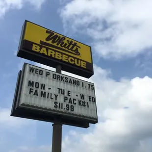 a sign for a restaurant