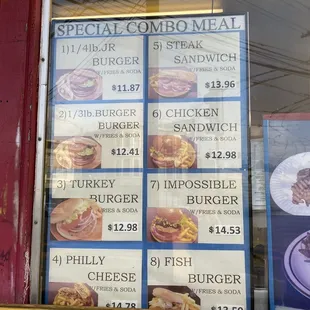Special Combo Meal menu