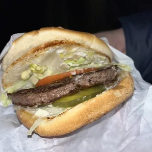 #1 -1/4lb Junior Burger.