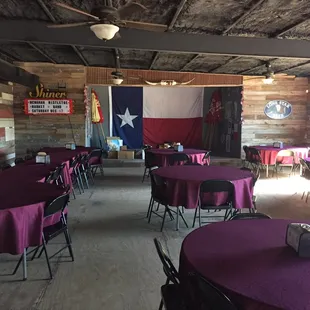 The back room , just missing a live band.