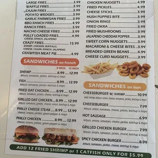 the menu