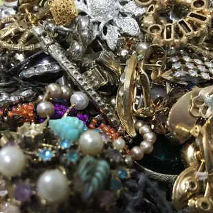 Bits and pieces of jewelry sold by the ounce