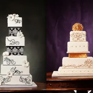 a variety of cakes