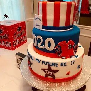 Another angle of my son&apos;s Class of 2020 graduation cake!!