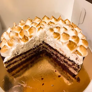 Dark Chocolate S'mores Cake (8")