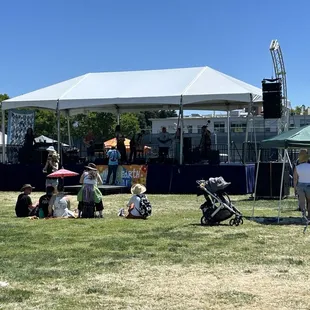 Center stage with live music