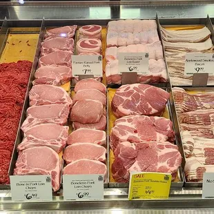 a variety of meats
