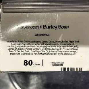 Ingredients of mushroom soup