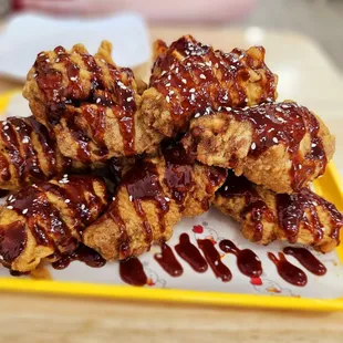 Korean fried chicken wings.