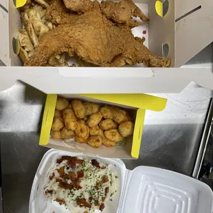 a box of fried chicken