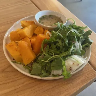 This is the side included with main dishes - Power Salad and Maple Yams