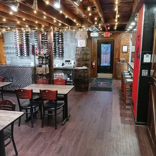 the inside of a restaurant