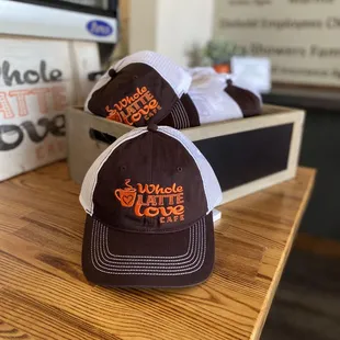 two hats on a table