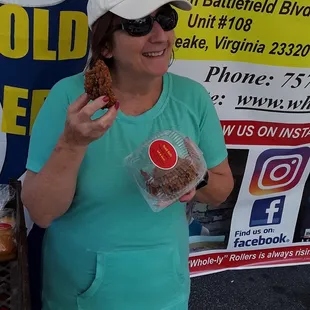 Happy Customer! 
 Order Online
 www.whole-lyrollers.net
 Two locations Chesa &amp; Norfolk