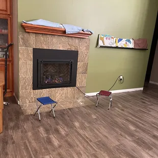 Area in front of Fireplace