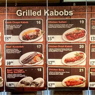 Menu as of 10/001/21