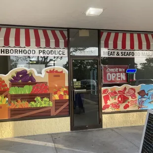 the front of the store