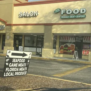 the front of the store