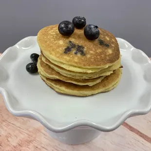 Keto Blueberry Pancakes - Gluten Free, Sugar Free, Low Carb, Keto &amp; Diabetic Friendly