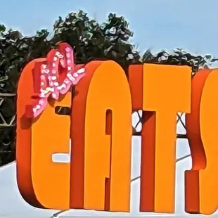 Sign at ACL for where to order food