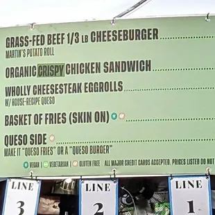 ACL food sign for Wholly Cow Burgers