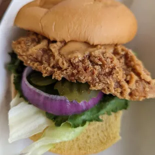 Organic Crispy Chicken sandwich
