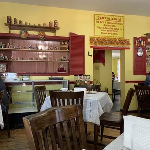 Inside dining area