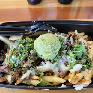 California fries with carne asada