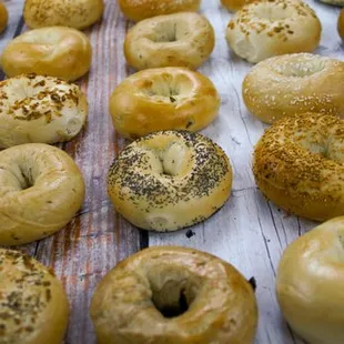 food, bagels, bagel