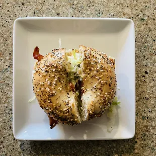 Breakfast Everything Bagel ~ Wholy Bagel ~ Austin Texas