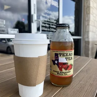 Black Coffee and my daughter&apos;s tea.  Both excellent!