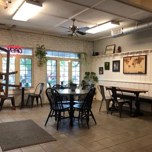 The dining area
